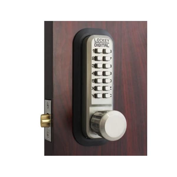 Lockey Mechanical Keyless Lock W/ Passage Single Combination Satin Nickel 2830-SN - main
